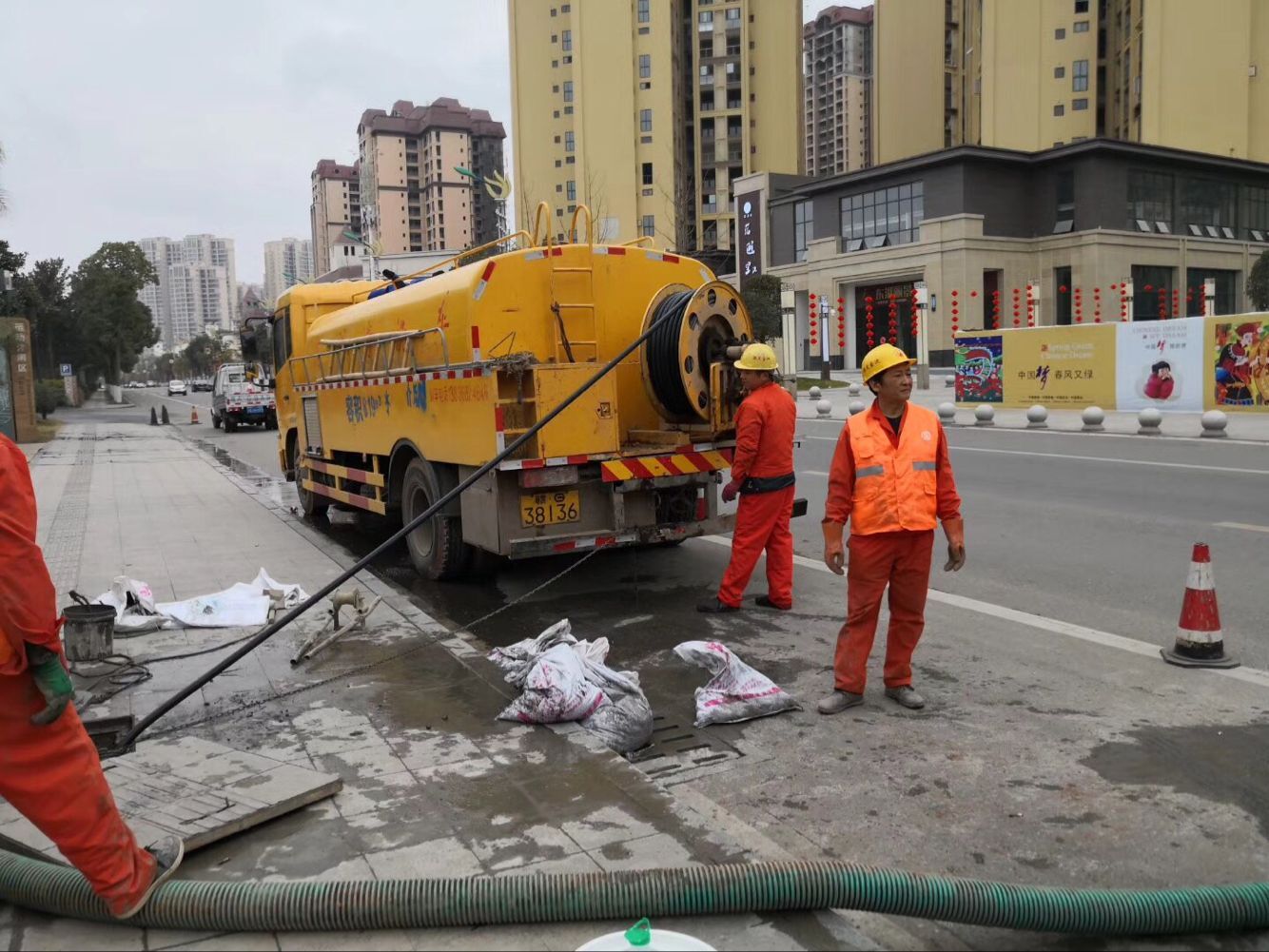 牙叉镇排污管道清淤-管道清洗